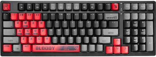 A4Tech Bloody S98 Gaming Mechanische Tastatur mit Benutzerdefiniertes Rot Schaltern und RGB-Beleuchtung (Englisch US) Sports Red