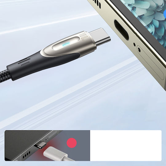 Joyroom SA27-CC5 Braided USB 2.0 Cable USB-C male - USB-C 100W PD Μαύρο 1.2m
