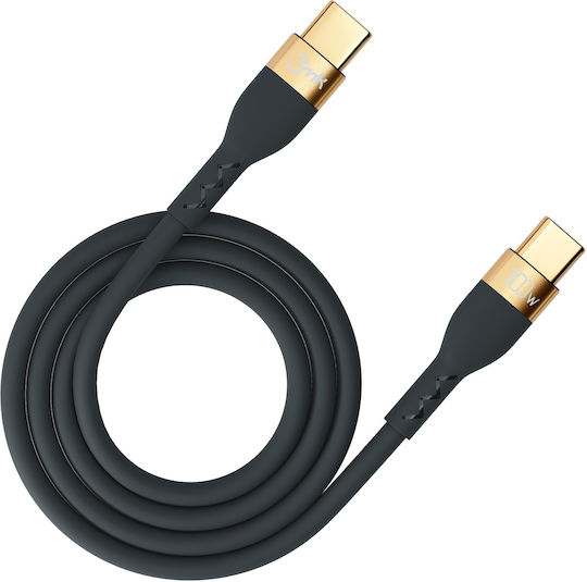 3MK HyperSilicone USB 2.0 Kabel USB-C männlich - USB-C 100W Schwarz 2m 3MK4023