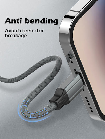 Ldnio LC441 USB 2.0 Cable USB-C male - USB-C 65W PD Γκρι 1m