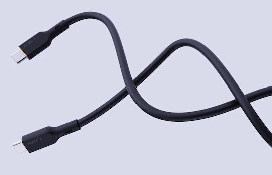 Aukey USB 2.0 Cable USB-C male - USB-C 100W PD Μαύρο 1m AKAUKKUCBSCC101