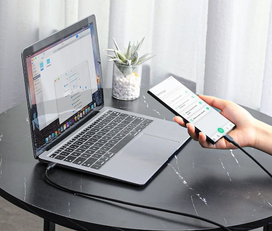 Aukey USB 2.0 Cable USB-C male - USB-C 60W PD Μαύρο 1.8m AKAUKKUCBNCC2BL