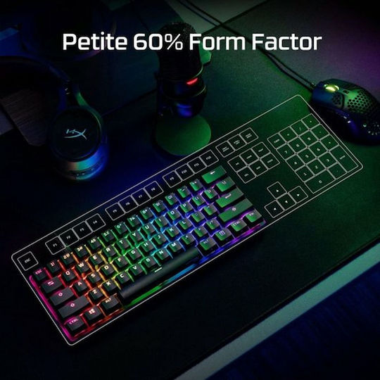HyperX Alloy Origins 60 Gaming Mechanical Keyboard 60% with HyperX Red switches and RGB lighting (English US) White