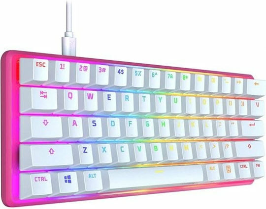 HyperX Alloy Origins 60 Gaming Mechanical Keyboard 60% with HyperX Red switches and RGB lighting (English US) White