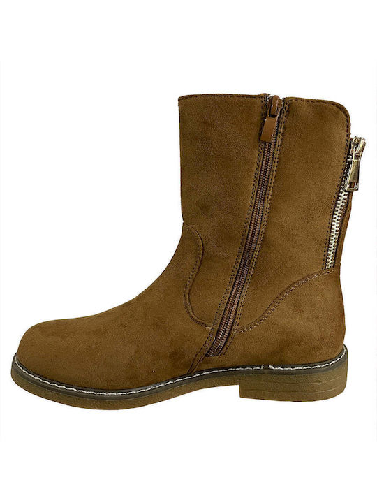 Ustyle Wildleder Damen Knöchelstiefel Tabac Braun