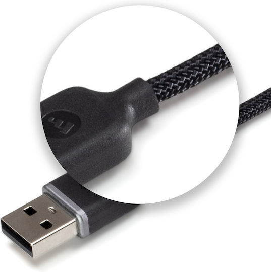 Mophie Charge Stream Плетена USB-A към Lightning кабел 30W Бял 1м (409912822)