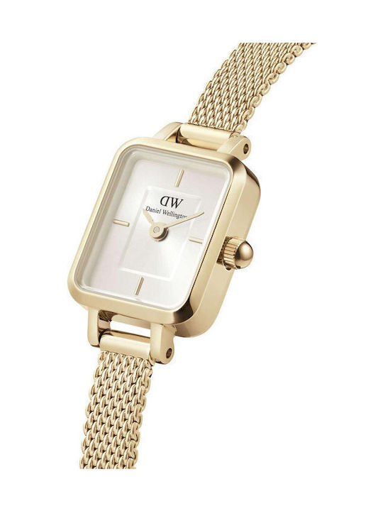 Daniel Wellington Quadro Women's Watch with Gold Metal Bracelet