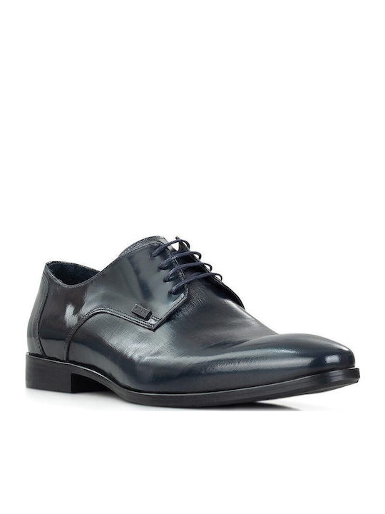 Boss Shoes Leather Men's Dress Shoes Blue Glam