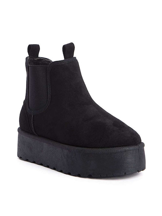 Keep Fred Women's Chelsea Boots with Medium Heel Black