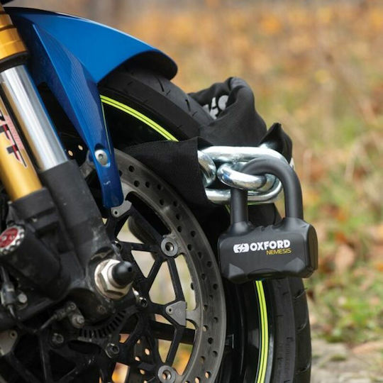 Oxford Nemesis 200cm Motorcycle Anti-Theft Chain in Black