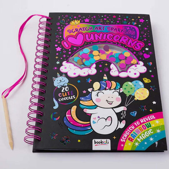 Hinkler Ζωγραφική Scratch Art I Love Unicorns για Παιδιά 3+ Ετών