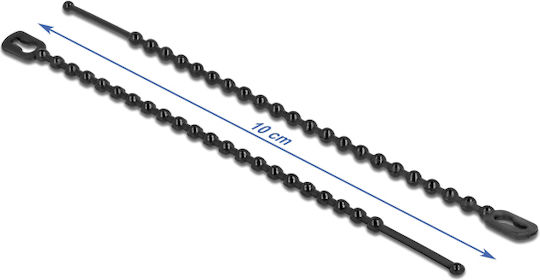 DeLock Δεματικά Καλωδίων Πλαστικά 100mmx2.4mm σε Μαύρο χρώμα (100τμχ) (19566)