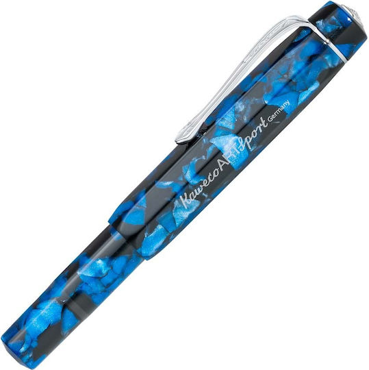 Kaweco Sport Schreibfeder Extra breit Blau mit Rot Tinte