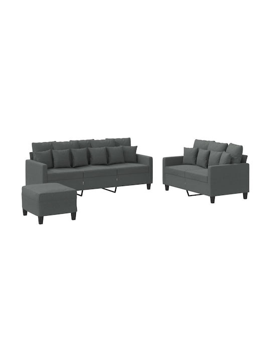 Σετ Σαλονιού 3-Seater & Armchair & Stool