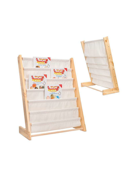 Bibliotecă pardoseală Lemn Alb 79x30x62.5cm
