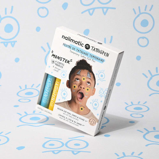 Nailmatic Tattoopen Hautmalset mit Monster Designs Kinder Tattoos