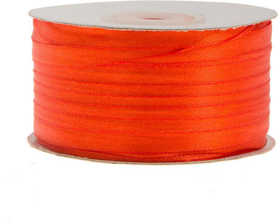 Satin,σατεν Band Doppelseitig Monochrom Rot