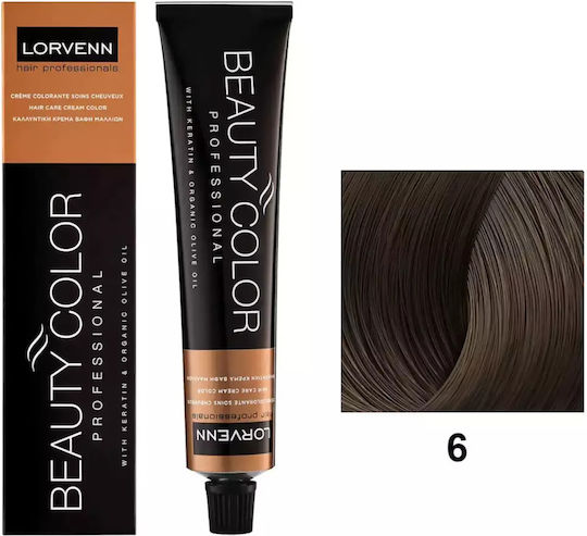 Lorvenn Beauty Color Боя за Коса 6 Тъмно Рус 70ml