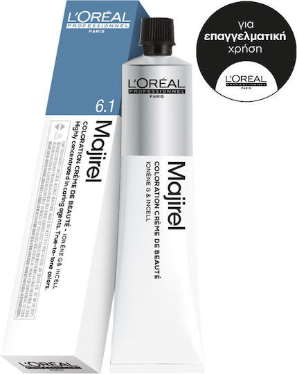 L'Oréal Professionnel Majirel Cool Inforced Βαφή Μαλλιών 6.1 Ξανθό Σκούρο Σαντρέ 50ml
