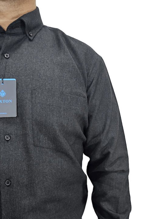 Langärmlig Flanell Hemd Charcoal