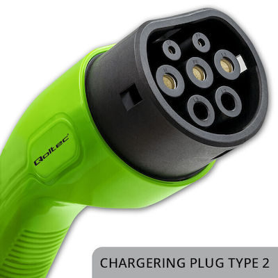 Qoltec Electric Car Charging Station Cable Type 2 - Schuko