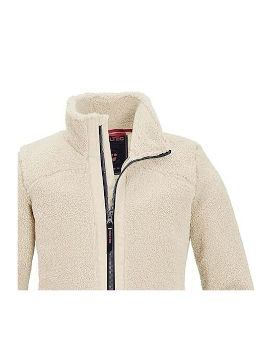 Kinderstrickjacke Fleece Ecru