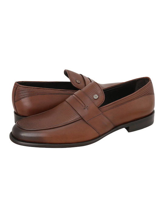 Loafers GK Uomo χρώματος κονιάκ δερμάτινα GK7637S23_COGNAC - Κονιάκ