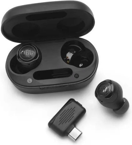 JBL Quantum TWS AIR In-Ear Bluetooth-Freisprecheinrichtung Kopfhörer mit Ladeetui Schwarz