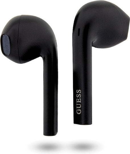 Guess Script Logo Ohrstöpsel Bluetooth-Freisprecheinrichtung Kopfhörer mit Ladeetui Schwarz