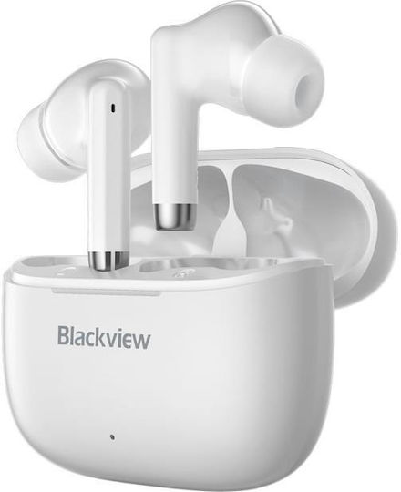 BlackView AirBuds 4 Bluetooth Handsfree Ακουστικά με Αντοχή στον Ιδρώτα και Θήκη Φόρτισης Λευκά