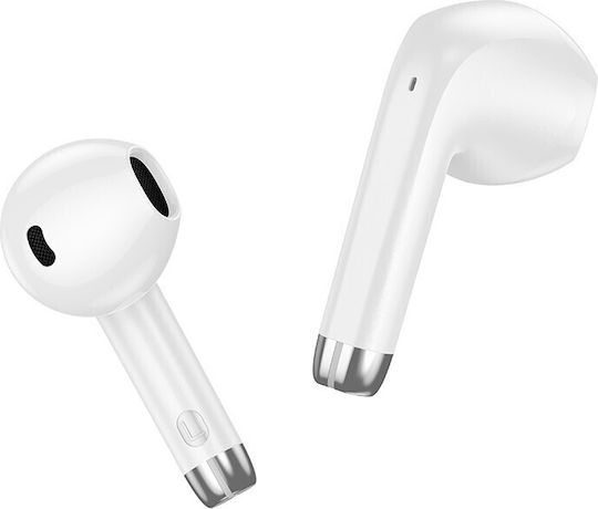 Hoco EQ1 Earbud / In ear Bluetooth хендсфри Слушалки с Кутийка за Зареждане Бял