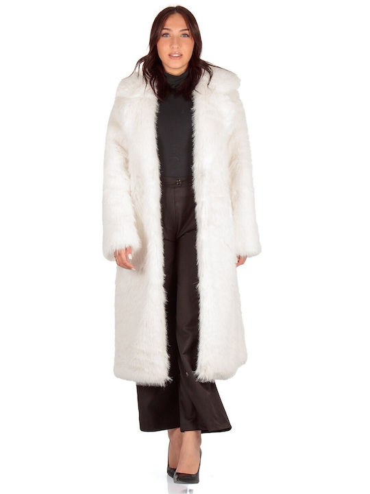 Silia D Women's Long Fur White