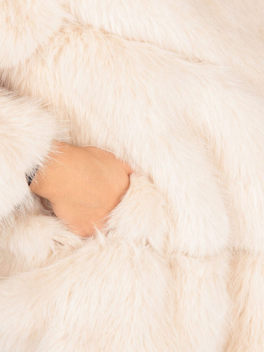 Women's Short Fur Beige