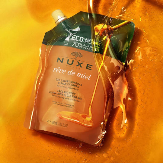 Nuxe Reve De Miel Ανταλλακτικό Αφρόλουτρο σε Gel με Μέλι Ενυδατικό 400ml