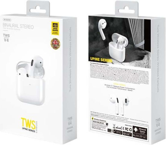 WK V4 In-Ear Bluetooth-Freisprecheinrichtung Kopfhörer mit Ladeetui Weiß