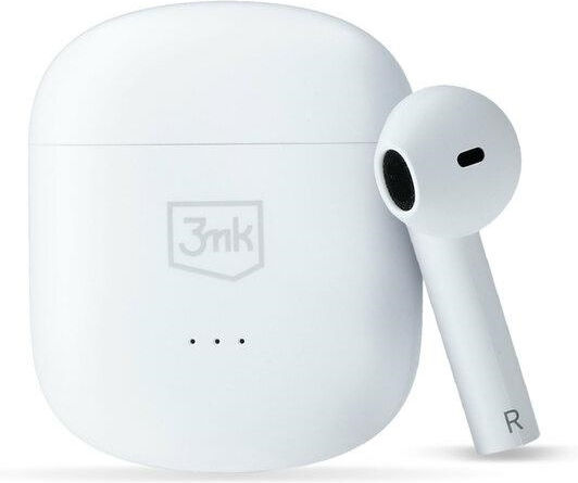 3MK MovePods In-ear Bluetooth Handsfree Ακουστικά με Αντοχή στον Ιδρώτα και Θήκη Φόρτισης Λευκά