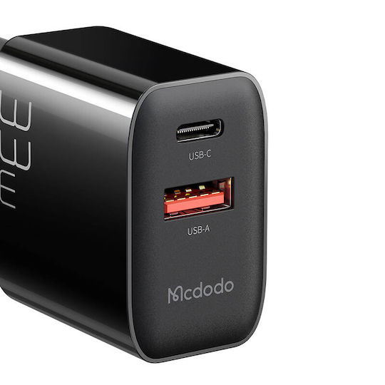 Mcdodo Φορτιστής Χωρίς Καλώδιο GaN με Θύρα USB-A και Θύρα USB-C 33W Μαύρος (CH-0921)