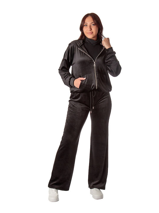 Set de Trening Catifea Negru SET-23-0150 (BLK)
