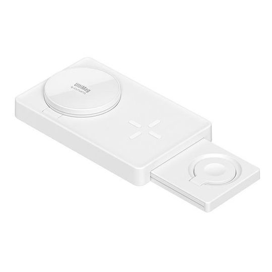 4Smarts Kabelloses Ladegerät (Qi Pad) mit USB-C Anschluss 20W Weißς (Ultimag Trident)