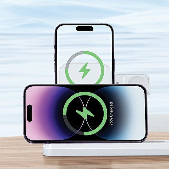 Usams Ασύρματος Φορτιστής (Qi Pad) 15W Λευκός (CD195)