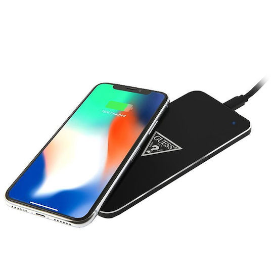 Guess Încărcător Wireless (Qi Pad) și Cablu micro USB 5W Negruς (GUWCP850TLBK)