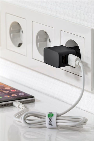 Goobay Φορτιστής Χωρίς Καλώδιο με 2 Θύρες USB-A Μαύρος (44951)