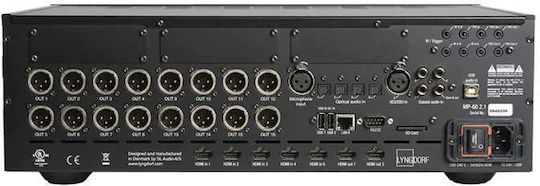 Lyngdorf MP-60 2.1 - AES3 DCI input & digital output Integriert Hi-Fi-Verstärker Stereo Schwarz