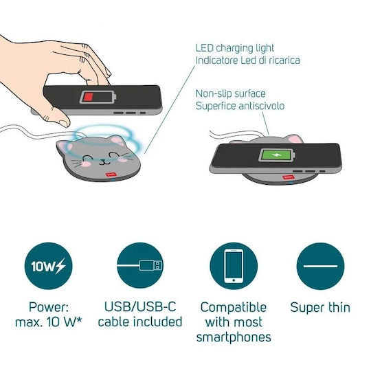 Legami Milano Wireless Mobile Phone Charger Qi Pad 10W WCHAR0008