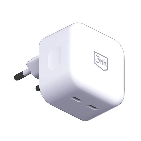 3MK Charger and Cable USB-C 35W Power Delivery / Quick Charge 3.0 Whites