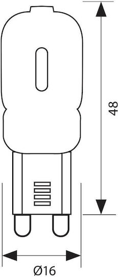 Vivalux Λάμπα LED 2.5W για Ντουί G9 Φυσικό Λευκό 180lm