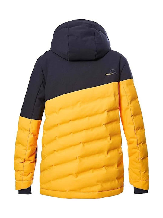 Killtec Waterproof Kids Quilted Jacket with Lining & Hood blue/yellow