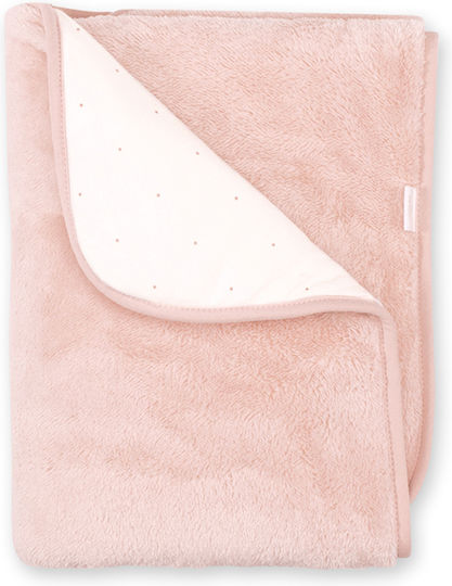 Bemini Blanket Cot Cotton Pink Ecru 100x140cm