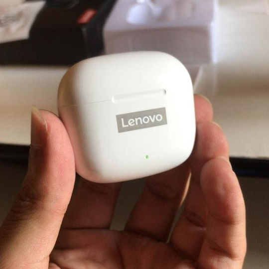 Lenovo LP40 Pro Earbud Bluetooth Handsfree Ακουστικά με Αντοχή στον Ιδρώτα και Θήκη Φόρτισης Λευκά