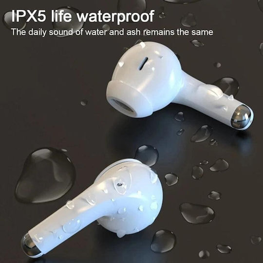 Lenovo LP40 Pro Earbud Bluetooth Handsfree Ακουστικά με Αντοχή στον Ιδρώτα και Θήκη Φόρτισης Λευκά